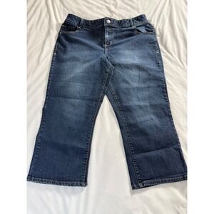 Lane Bryant Genius Fit Capri Jeans Dark Wash Denim Size 20 Cropped Pants